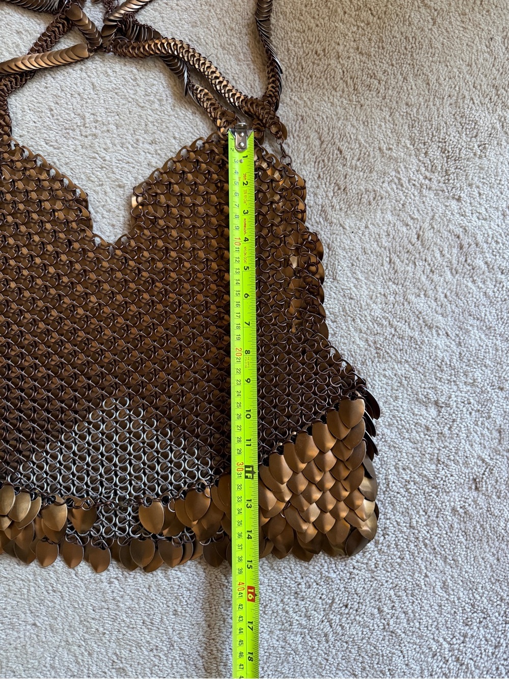 Handcrafted Top Anodized Bronze Scale Maile Crossback Armour - Picture 3 of 12